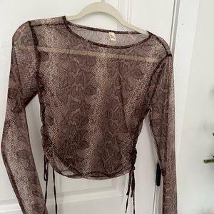 Windsor Snake Cinched Mesh Shirt